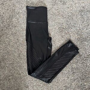 SPANX Faux Leather Moto Leggings